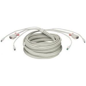 Lindy KVM Cable - 2m toetsenbord-video-muis (kvm) kabel Wit
