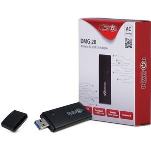 Inter-Tech DMG-20 - Netwerkadapter - USB 3.0 - Wi-Fi 5