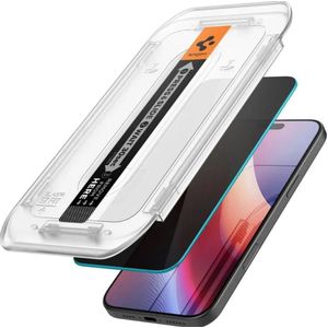 Spigen - GlastR EZ Fit Privacy - Screenprotector - Voor iPhone 16 Pro - Geharde Glas