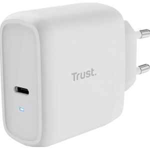 Trust Maxo - Laptoptoplader - 65 W - USB C - 2m kabel - Wit