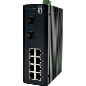 LevelOne Switch 10x GE IGU-1071 8x 1GbE,2x 2.5GbE SFP zwart