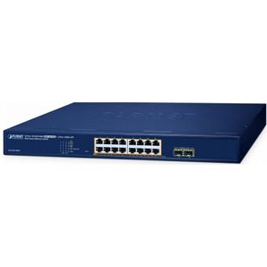 Planet 16-Port Poe+ Web Smart Switch GS-2210-16P2S
