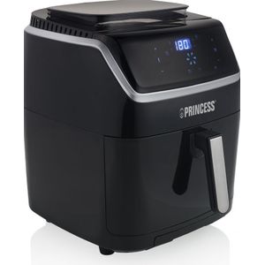 Princess Heteluchtfriteuse 182080 - 2-in-1 Stoomoven & Airfryer – 8 voorgeprogrammeerde programma's - Groot 6.5 liter - 1700W - Zwart