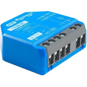 Shelly 1 Gen4 - Slimme Schakelaar – Wi-Fi, Bluetooth, Zigbee, Matter – 16A – Droog Contact – Compact Formaat – Geschikt voor Domotica – Blauw