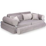 Montessori speelbank lila velvet 13-delige set zacht & veilig