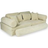 Modulaire Montessori speelbank in caramelkleurige waffle corduroy – 11-delig