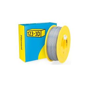 123-3D Filament PLA Satijn Zilver 1,75 mm 1 kg