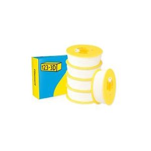 123-3D Filament PLA Sneeuwwit 1,75 mm 5-pack 1 kg