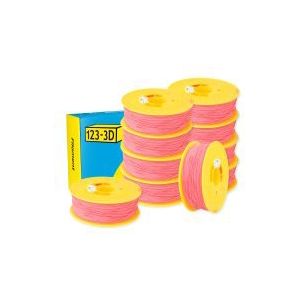 123-3D Filament PLA Aardbei Roze 1,75 mm 10-pack 1 kg