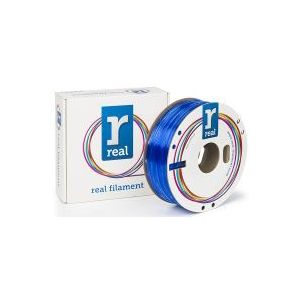 REAL filament transparant blauw 1,75 mm PETG 1 kg