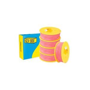 123-3D Filament PLA Aardbei Roze 1,75 mm 5-pack 1 kg