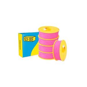 123-3D Filament PLA Fel Roze 1,75 mm 5-pack 1 kg
