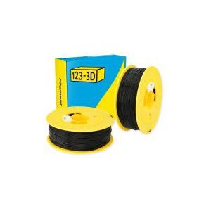 123-3D Filament PLA Zwart 1,75 mm 2-pack 1 kg