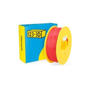 123-3D Filament PLA Satijn Rood 1,75 mm 1 kg