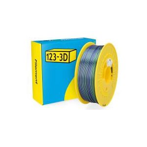 123-3D Filament PLA Kameleon Geelgroen - Paars 1,75 mm 1 kg