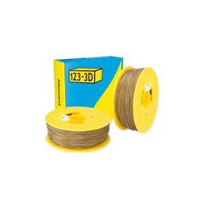 123-3D Filament PLA Goud 1,75 mm 2-pack 1 kg