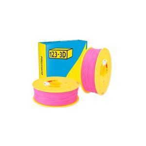 123-3D Filament PLA Fel Roze 1,75 mm 2-pack 1 kg