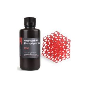 Elegoo Water Washable resin Helder rood 0,5 kg