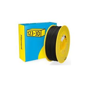 123-3D - Filament PLA CF10 - Zwart - 1,75 mm - 1 kg