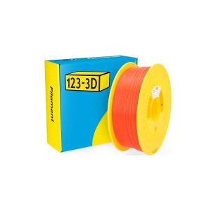 123-3D Filament PLA Transparant Rood 1,75 mm 1 kg