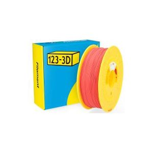 123-3D Filament PLA Pastel Rood 1,75 mm 1 kg