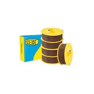 123-3D Filament PLA Bruin 1,75 mm 5-pack 1 kg