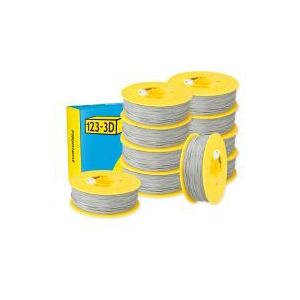 123-3D Filament PLA Zilver 1,75 mm 10-pack 1 kg
