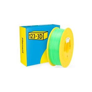 123-3D Filament PLA Transparant Groen 1,75 mm 1 kg