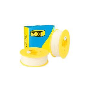 123-3D Filament PLA Crème Wit 1,75 mm 2-pack 1 kg