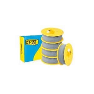 123-3D Filament PLA Grijs 1,75 mm 5-pack 1 kg