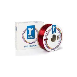 REAL filament transparant rood 1,75 mm PETG 1 kg