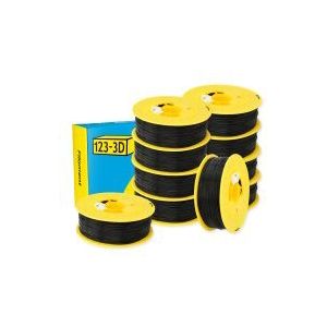123-3D Filament PLA Zwart 1,75 mm 10-pack 1 kg