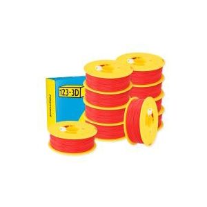 123-3D Filament PLA Rood 1,75 mm 10-pack 1 kg