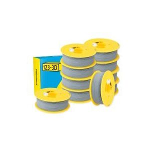 123-3D Filament PLA Grijs 1,75 mm 10-pack 1 kg