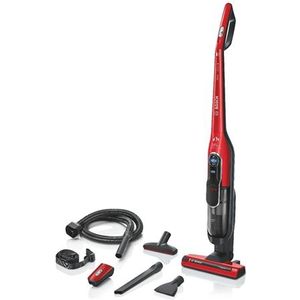 Bosch Hausgeräte Serie 6 BCH86PET1 Rechte Stofzuiger/Elektrische Bezem Zakloos Chroom - Stofzuiger - Rood