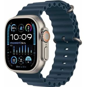 Apple Watch Ultra 2 GPS + Cellular 49mm Titanium Case met Blue Ocean Band