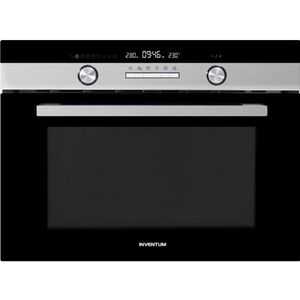 Inventum IMC6150RK - Inbouw combi-oven - Hetelucht - Magnetron - Grill - 50 liter - 45 cm hoog - Tot 250°C - Zwart/RVS