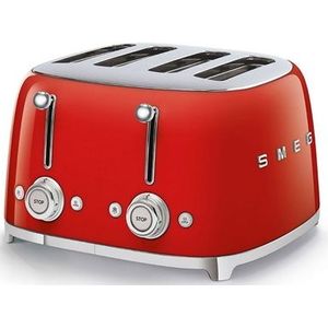 SMEG TSF03RDEU - Broodrooster - Rood - 4x4 - 2000W - 6 niveaus