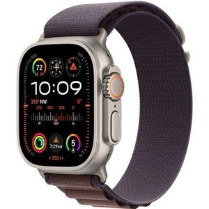 Apple Watch Ultra 2 GPS + Cellular 49mm Titanium Case met Indigo Alpino Loop (S)
