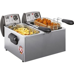 Fritel FR 1850 DUO Dubbele Stand-alone Friteuse Roestvrij staal - Friteuse - Zilver