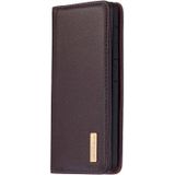 For Samsung Galaxy A20e 2 in 1 Detachable Magnetic Horizontal Flip Genuine Leather Case with Holder & Card Slots & Wallet(Dark Brown)