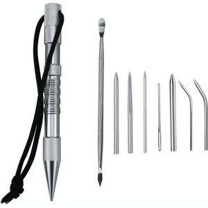 Umbrella Rope Needle Marlin Spike Bracelet DIY Weaving Tool  Specification: 9 PCS / Set Silver
