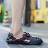 Mannen beach sandalen zomer sport casual schoenen slippers  maat: 45 (blauw)