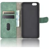 For iPhone 6 Plus & 6s Plus Solid Color Skin Feel Magnetic Buckle Horizontal Flip Calf Texture PU Leather Case with Holder & Card Slots & Wallet(Green)