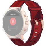 18mm Stripe Weave Nylon Wrist Strap Watch Band for Fossil Female Sport / Charter HR / Gen 4 Q Venture HR(Red)