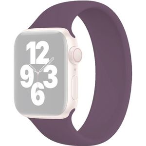 Voor Apple Watch Series 7 41mm / 6 & SE & 5 & 4 40mm / 3 & 2 & 1 38mm Solid Color Elastische Siliconen Vervanging Polsriem Horlogeband  Grootte: M 143mm (Crimson Cherry)