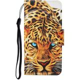 For Samsung Galaxy A72 5G / 4G Colored Drawing Pattern Horizontal Flip Leather Case with Holder & Card Slots & Wallet & Lanyard(Yellow Leopard)