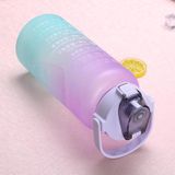 2L Large-Capacity Sports Water Cup Outdoor Drop-Proof Portable Straw Water Bottle(Pink Blue Gradient)