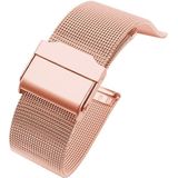 Voor Huawei Watch GT 2E roestvrij staal Milaan Dubbele verzekering gesp horloge riem (rose goud)