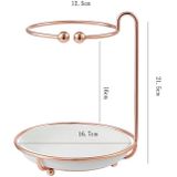 HP210803 Entree Small Objects IEWELY OPSLAG DISPLAY RACK (ROSE GOLD + WIT)